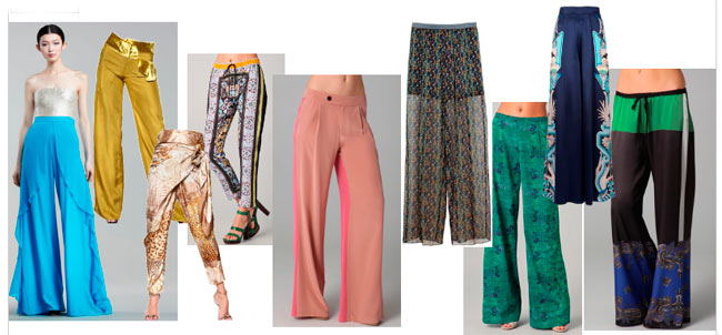 Модные разноцветные штаны 2012. Модный весенний показ
